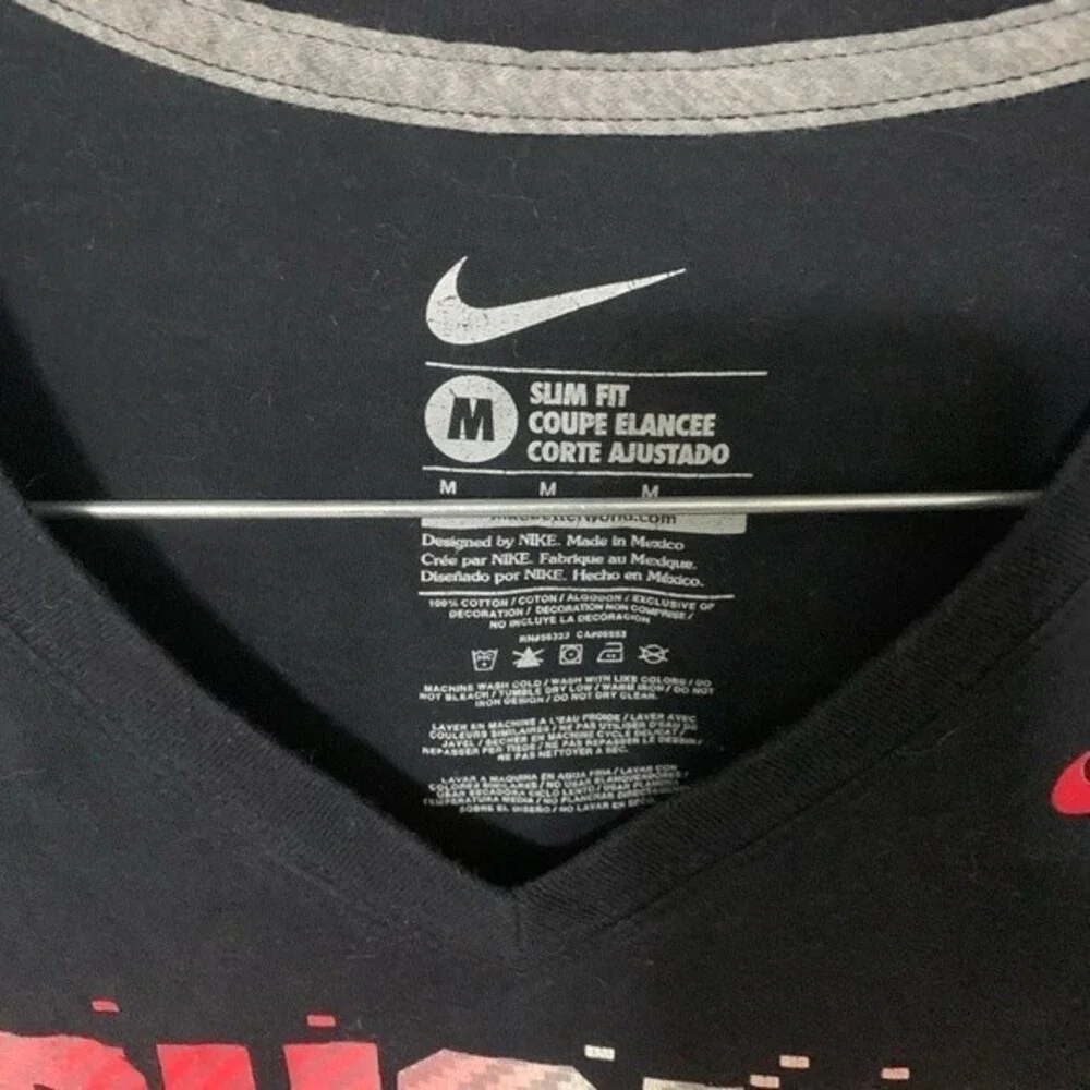 NIKE shirt womens Ohio State black v neck short sleeve top medium